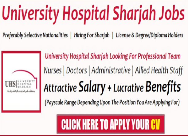 University Hospital Sharjah Careers 2022 Hiring Online