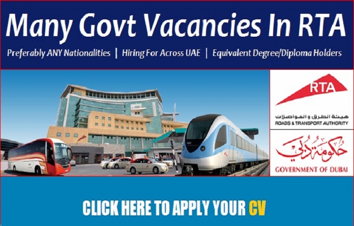 RTA Vacancy in Dubai Careers 2022 Hiring Online Free