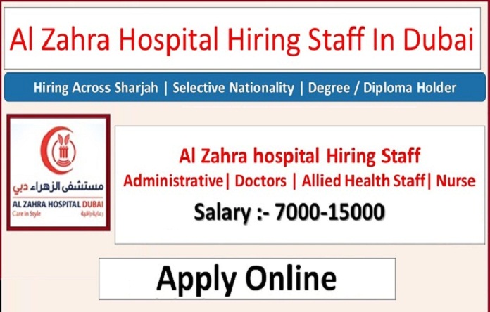 Al Zahra Hospital Dubai Staff 2022 Hiring Announce Online