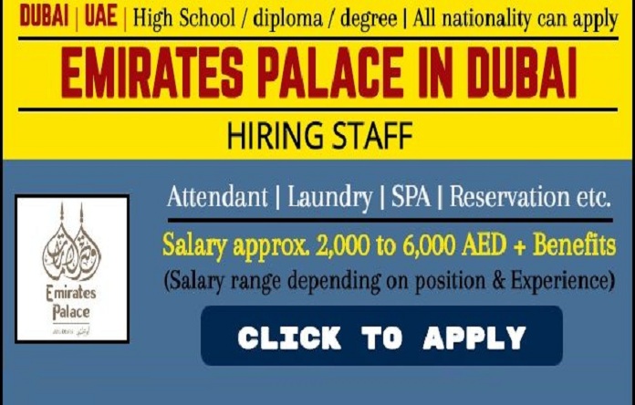 Emirates Palace Vacancy In Dubai 2022 Hiring Update Online