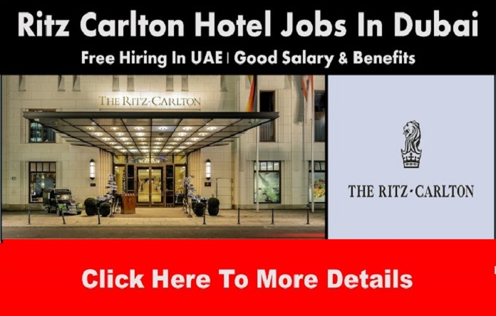 Ritz Carlton Dubai hotel Jobs Apply online 2022